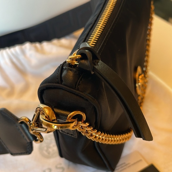 NWT VERSACE LA MEDUSA NYLON MINI TRIBUTE CHAIN CROSSBODY SHOULDER BAG GOLD HW - Picture 10 of 17